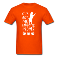 Cats Are My Favorite People T-Shirt - orange