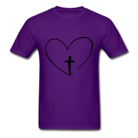 Heart Jesus T-Shirt - purple