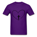 Heart Jesus T-Shirt - purple