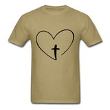 Heart Jesus T-Shirt - khaki