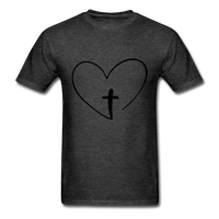 Heart Jesus T-Shirt - heather black