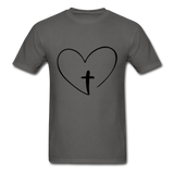 Heart Jesus T-Shirt - charcoal