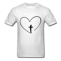 Heart Jesus T-Shirt - light heather gray