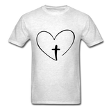 Heart Jesus T-Shirt - light heather gray