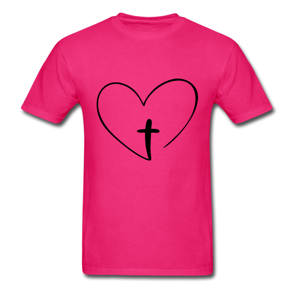 Heart Jesus T-Shirt - fuchsia