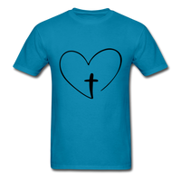 Heart Jesus T-Shirt - turquoise