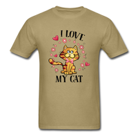 I Love My Cat T-Shirt - khaki
