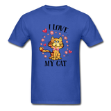 I Love My Cat T-Shirt - royal blue