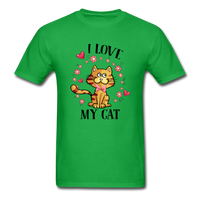 I Love My Cat T-Shirt - bright green