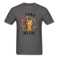 I Love My Cat T-Shirt - charcoal
