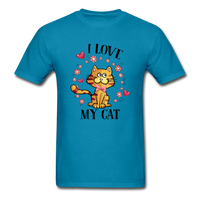 I Love My Cat T-Shirt - turquoise