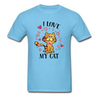 I Love My Cat T-Shirt - aquatic blue