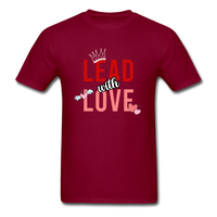 Lead with Love T-Shirt - burgundy