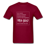 My God T-Shirt - burgundy