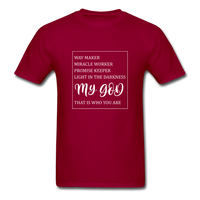 My God T-Shirt - dark red