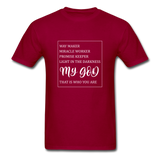 My God T-Shirt - dark red