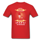 Being Papa is Priceless T-Shirt - red