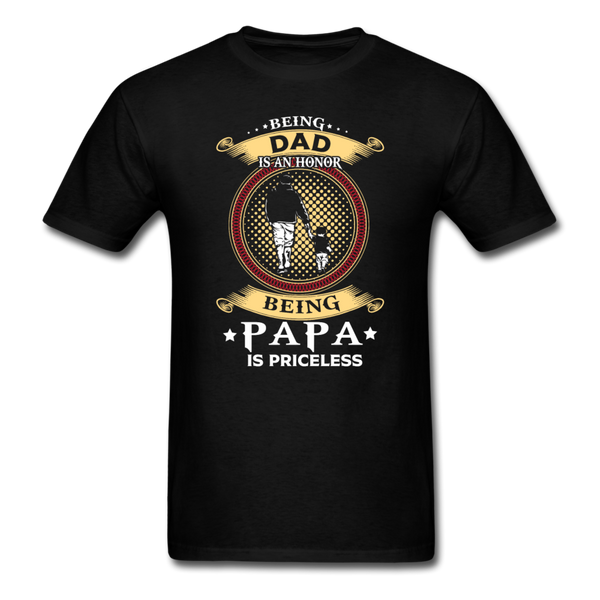 Being Papa is Priceless T-Shirt - black