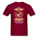 Being Papa is Priceless T-Shirt - burgundy
