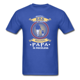 Being Papa is Priceless T-Shirt - royal blue