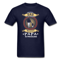 Being Papa is Priceless T-Shirt - navy