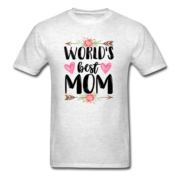 World's Best Mom T-Shirt - light heather gray