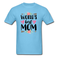 World's Best Mom T-Shirt - aquatic blue