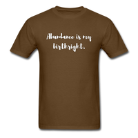 Abundance is my Birthright T-Shirt - brown