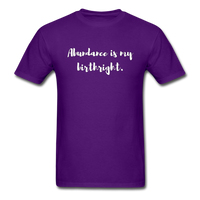 Abundance is my Birthright T-Shirt - purple