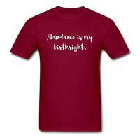 Abundance is my Birthright T-Shirt - burgundy