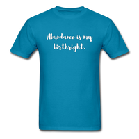 Abundance is my Birthright T-Shirt - turquoise