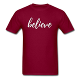 Believe T-Shirt - burgundy