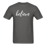 Believe T-Shirt - charcoal