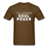 Ever Expanding Soul Power T-Shirt - brown