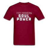 Ever Expanding Soul Power T-Shirt - burgundy