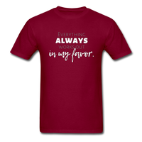Everything Always Works Out In My Favor T-Shirt - burgundy