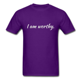 I am Worthy T-Shirt - purple