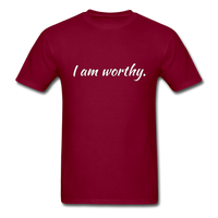 I am Worthy T-Shirt - burgundy