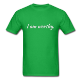 I am Worthy T-Shirt - bright green