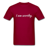 I am Worthy T-Shirt - dark red