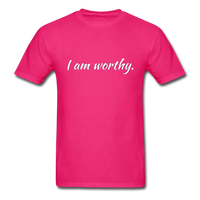 I am Worthy T-Shirt - fuchsia