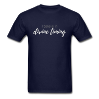 I Believe in Divine Timing T-Shirt - navy