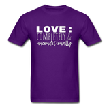 Love: Completely & Unconditionally T-Shirt - purple