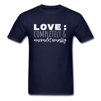Love: Completely & Unconditionally T-Shirt - navy