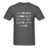 Powerful Beyond Belief T-Shirt - charcoal