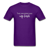 The Universe Has My Back T-Shirt - purple