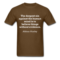 Believe Without Evidence T-Shirt - brown