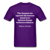 Believe Without Evidence T-Shirt - purple