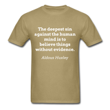 Believe Without Evidence T-Shirt - khaki