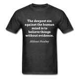 Believe Without Evidence T-Shirt - heather black